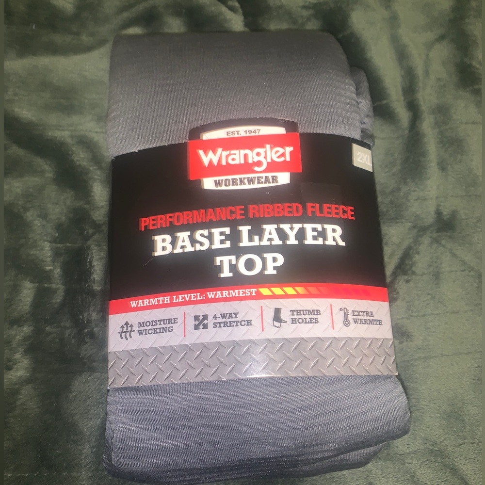 Wrangler Workwear Performance Ribbed Fleece Base Layer Top